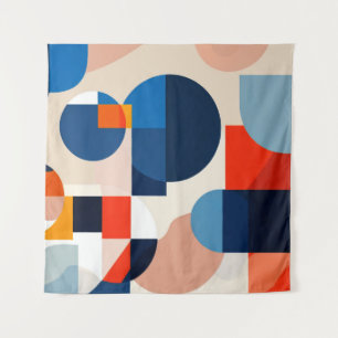 Scandinavian Mid Century Geometric Abstract Art Tapestry