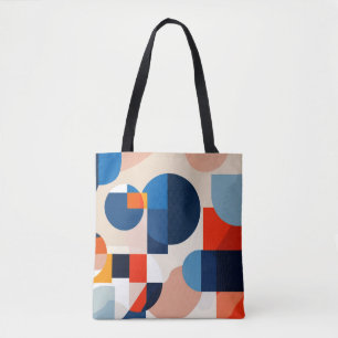 Scandinavian Mid Century Geometric Abstract Art Tote Bag