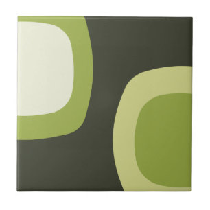 Scandinavian Minimalist Art Chartreuse Tile