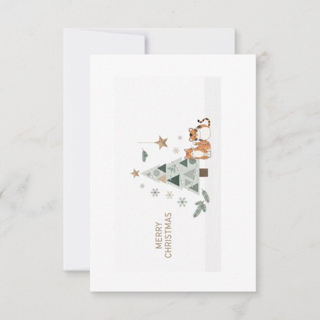 ❄️🎄 Scandinavian Minimalist Christmas Card Image  (Front)