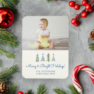 Scandinavian Minimalist Christmas photo Magnet