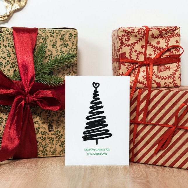  Scandinavian Minimalist Christmas Tree Card (Creator Uploaded)