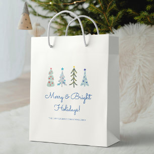 Scandinavian Minimalist Christmas trees Medium Gift Bag