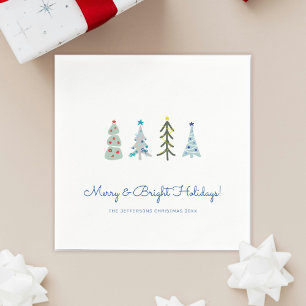 Scandinavian Minimalist Christmas trees Napkin