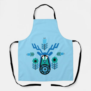 Scandinavian Nature Deer Head Art T-Shirt Throw Pi Apron
