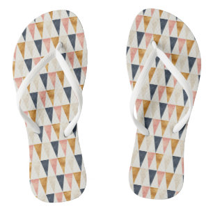 Scandinavian Navy Flag Pattern Flip Flops