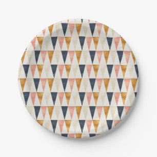 Scandinavian Navy Flag Pattern Paper Plate