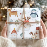 Scandinavian Nordic Christmas Wrapping Paper<br><div class="desc">Add a playful and adorable touch to your holiday gifts with this Kawaii Nordic Christmas wrapping paper! Featuring charming Scandinavian-inspired patterns with cute characters, snowflakes, and cosy Nordic designs, this wrapping paper brings together the sweet style of Kawaii and the timeless elegance of Nordic holiday decor. Perfect for wrapping gifts...</div>