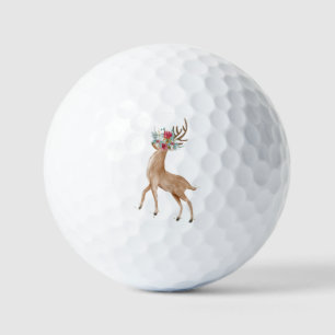 Scandinavian Nordic Reindeer Christmas Holiday   Golf Balls