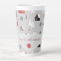 Scandinavian Nordic winter pattern typography