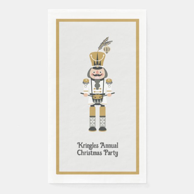 Scandinavian Nutcracker Christmas Holiday Party Napkin (Front)