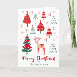 Scandinavian One Photo Festive Christmas Holiday Card