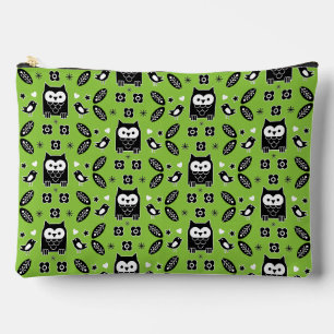 Scandinavian Owl Folk Art Accessory Pouch