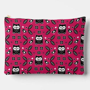 Scandinavian Owl Folk Art Gift Accessory Pouch