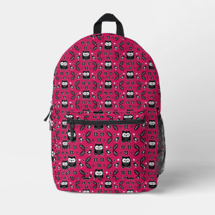 Scandinavian Owl Folk Art Gift Printed Backpack