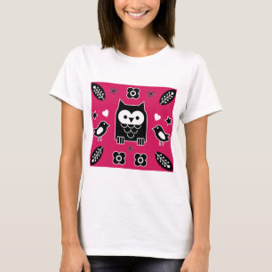 Scandinavian Owl Folk Art Gift T-Shirt