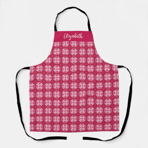 Scandinavian Pattern Customised Holiday Apron