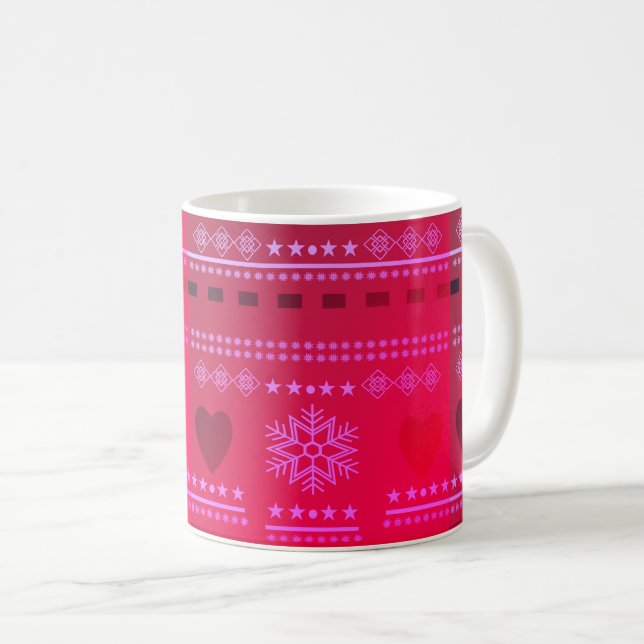 Scandinavian Pattern, nordic style Coffee Mug (Front Right)