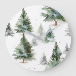Scandinavian Pine Tree Wall Clock