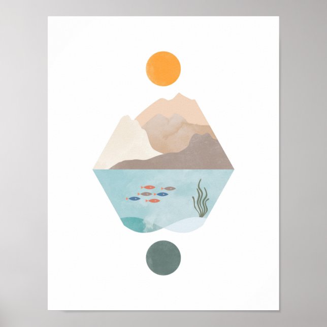 Scandinavian Poster, Nordic Poster,Nordic Wall Art (Front)
