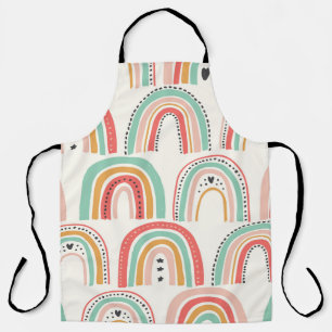 Scandinavian Rainbows: Naive Art Pattern. Apron