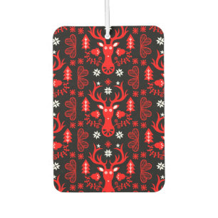 Scandinavian Red Christmas Deer Car Air Freshener