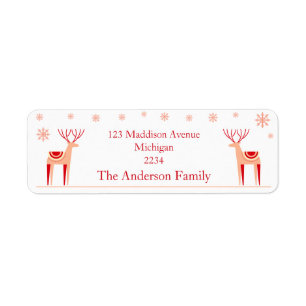 Scandinavian Reindeers with Snowflakes Christmas