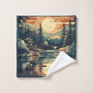 Scandinavian Retro Art mountain home Bath Towel Set