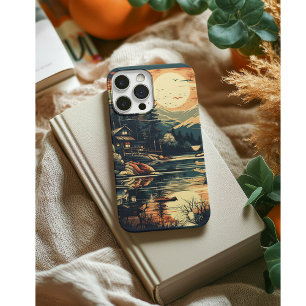 Scandinavian Retro Art mountain home iPhone 11 Case