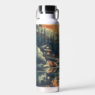 Scandinavian Retro Art mountain home Water Bottle