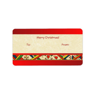 Scandinavian Rosemaling Folk Art Gift Tag