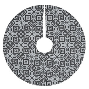 Scandinavian Selburose Christmas Knit Pattern Brushed Polyester Tree Skirt