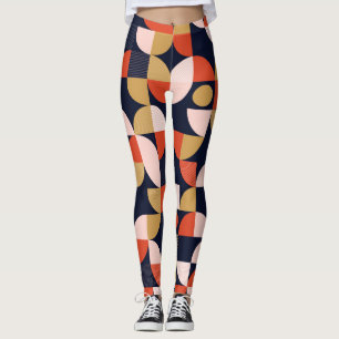 Scandinavian Simple Shapes Geometry Artwork Poster Leggings