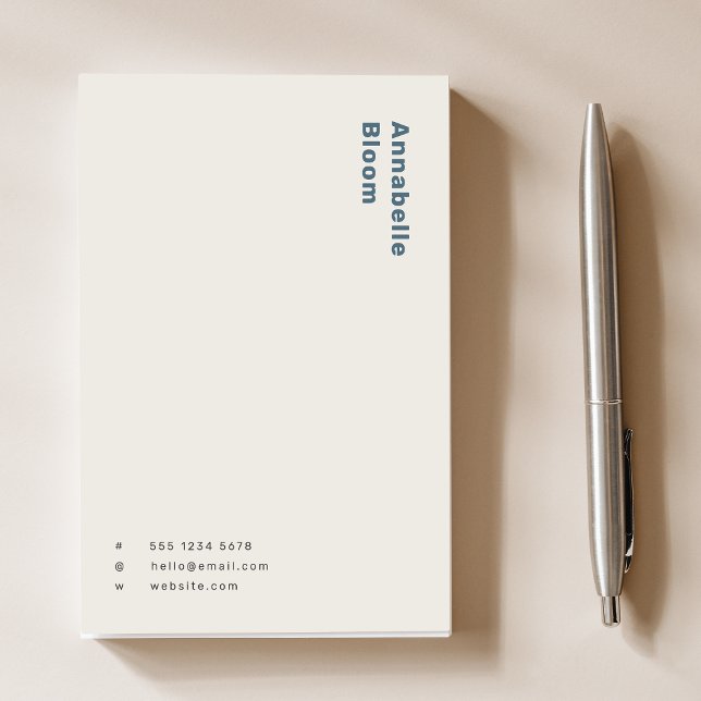 Scandinavian Smoke Blue Minimalist Simple Post-it Notes (Creator Uploaded)
