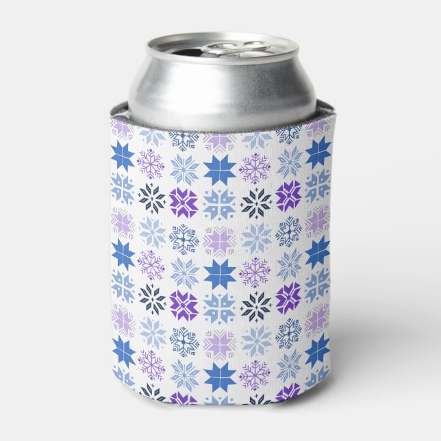 Scandinavian Snowflakes Can Cooler (Can Front)