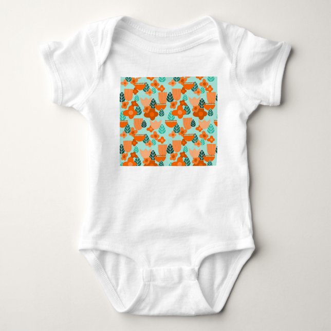 Scandinavian Spring Baby Bodysuit (Front)