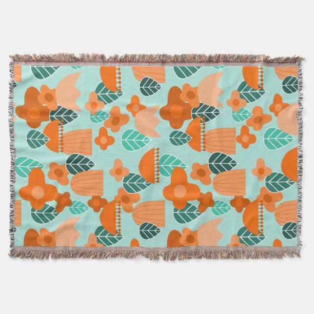 Scandinavian Spring Throw Blanket (Front)