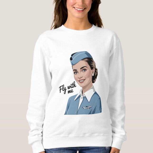 Scandinavian stewardess Womens Basic Sweatshirt (Front)