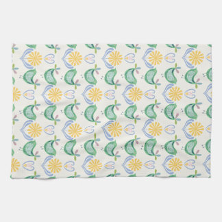 Scandinavian Style Art Towel Birds on Cream