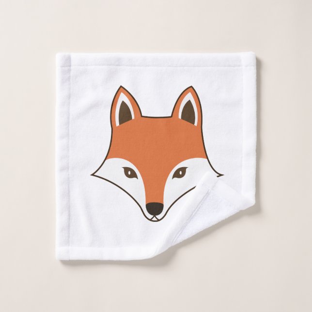 Scandinavian Style Cartoon Fox Face Wash Cloth (Wash Cloth)