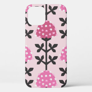 Scandinavian style clover floral vintage seamless iPhone 12 case