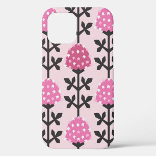 Scandinavian style clover floral vintage seamless iPhone 12 case