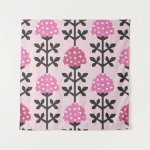 Scandinavian style clover floral vintage seamless tapestry