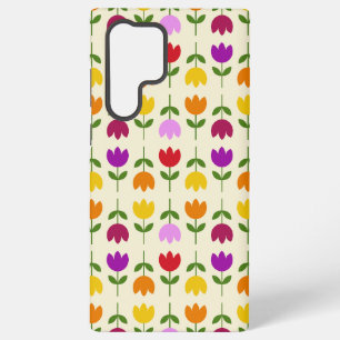 Scandinavian Style Colorful on Crm Flower Pattern Samsung Galaxy Case