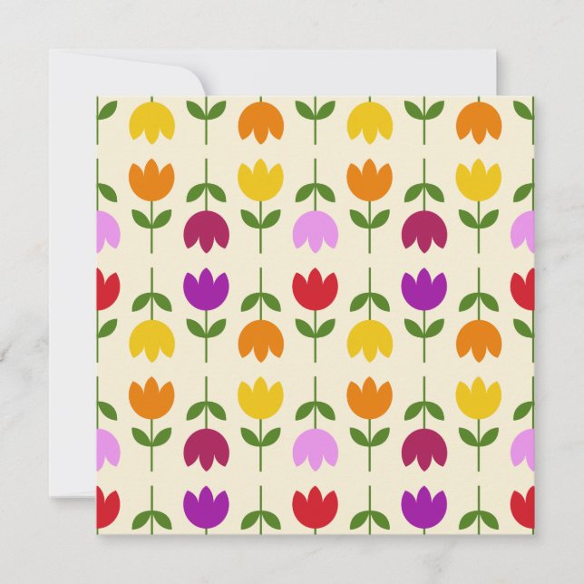 Scandinavian Style Colourful on Crm Flower Pattern (Front)