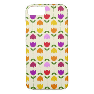 Scandinavian Style Colourful on Crm Flower Pattern iPhone 8/7 Case