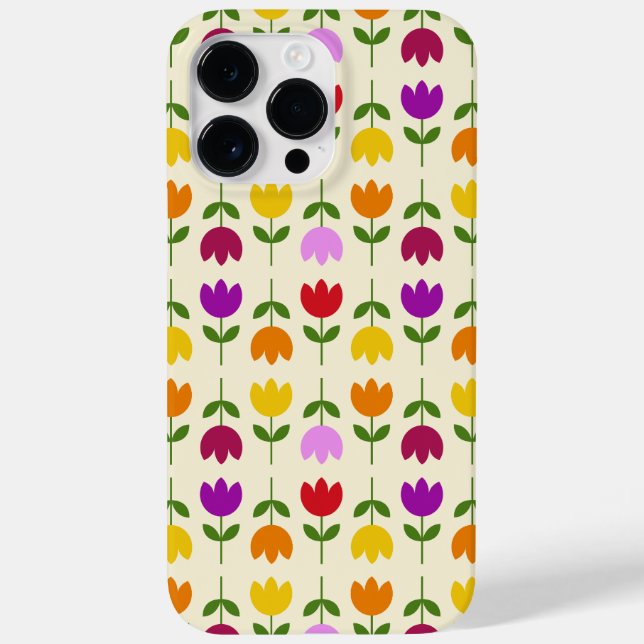 Scandinavian Style Colourful on Crm Flower Pattern Case-Mate iPhone Case (Back)