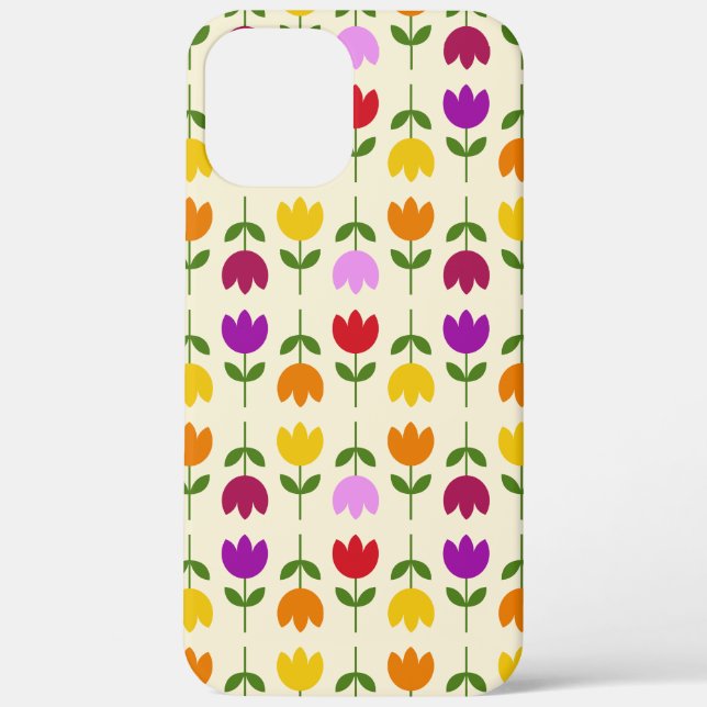 Scandinavian Style Colourful on Crm Flower Pattern Case-Mate iPhone Case (Back)