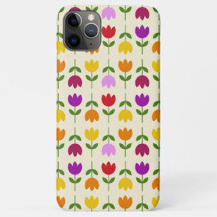 Scandinavian Style Colourful on Crm Flower Pattern iPhone 11 Pro Max Case