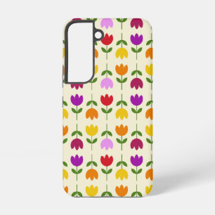 Scandinavian Style Colourful on Crm Flower Pattern Samsung Galaxy Case